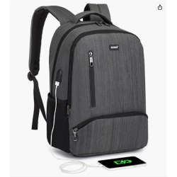 Travel Laptop Backpack with USB Charging Port Waterproof Bag School 15.6 Inch Laptop