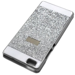 Plast Skal för Huawei P9 Hård-Plast Stötsäker Skydd Glitter Tele Silver
