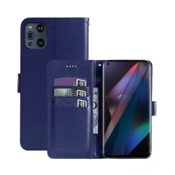 Mobilplånbok 3-kort Oppo Find X3 Pro 5G Mörkblå
