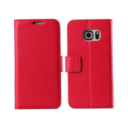 Mobilplånbok 2-kort Samsung Galaxy S6 Edge (SM-G925F) Röd