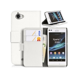 Mobilplånbok 2-kort Sony Xperia L (c2105) Vit