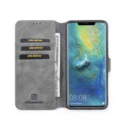 DG-Ming mobilplånbok 3-kort Huawei Mate 20 Pro (LYA-L29) Grå