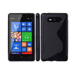 S Line silikon skal Nokia Lumia 820 (RM-825) Svart