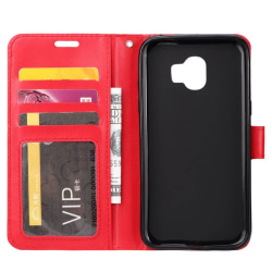 Mobilplånbok 3-kort Samsung Galaxy J4 Plus (SM-J415F) Röd