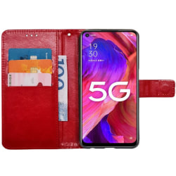 Mobilplånbok 3-kort Oppo A54 5G - Röd