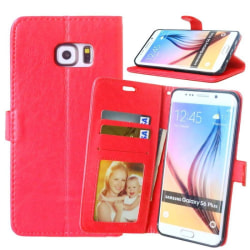 Mobilplånbok 3-kort Samsung Galaxy S6 Edge Plus (SM-G928F) Röd
