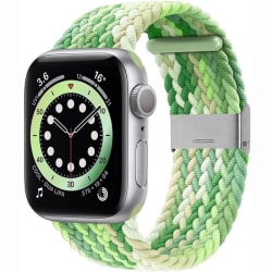 Flätat Elastiskt Armband Apple watch 6 (40mm) - Gradient green