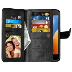 Dubbelflip Flexi 9-kort Motorola Moto E4 Plus (XT1770) Svart