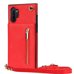 Zipper necklace case Samsung Galaxy Note 10 Plus - Röd