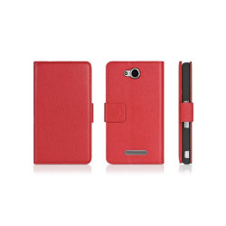 Mobilplånbok 2-kort Sony Xperia C (c2303) Röd