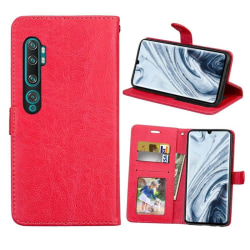 Mobilplånbok 3-kort Xiaomi Mi Note 10 Röd