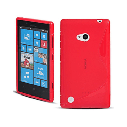 S Line silikon skal Nokia Lumia 720 (RM-885) Röd