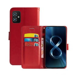 Mobilplånbok 3-kort Asus Zenfone 8 (ZS590KS) Röd