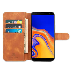 DG-Ming mobilplånbok 3-kort Samsung Galaxy J4 Plus (SM-J415F) Brun