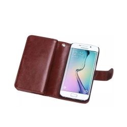 Dubbelflip Magnet 2i1 Samsung Galaxy S6 Edge (SM-G925F) Brun