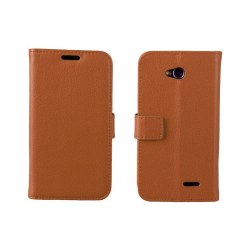 Mobilplånbok 2-kort LG L70 / L65 (D280) Brun