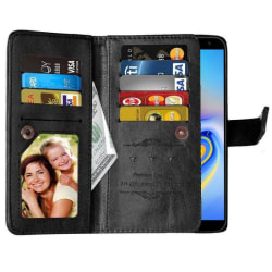 Dubbelflip Flexi 9-kort Samsung Galaxy J6 Plus (SM-J610F) Svart