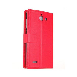 Mobilplånbok 2-kort Huawei Ascend G730 Röd