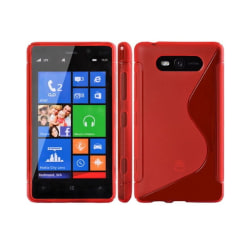 S Line silikon skal Nokia Lumia 820 (RM-825) Röd