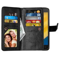 Dubbelflip Flexi 9-kort Motorola Moto C (XT1754) Svart