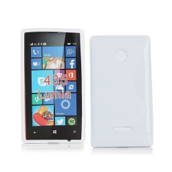 S Line silikon skal Microsoft Lumia 435 (RM-1070) Vit
