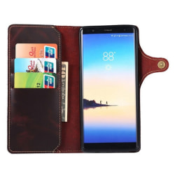 Mobilplånbok 3-kort äkta läder Samsung Galaxy Note 8 (SM-N950 Oxblod