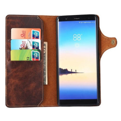 Mobilplånbok 3-kort äkta läder Samsung Galaxy Note 8 (SM-N950 Brun