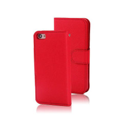 Mobilplånbok magnetisk 2i1 Apple iPhone 5C Röd