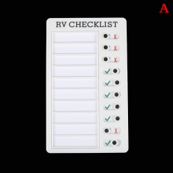 Memo Plastic Board Chore Chart Återanvändbar RV Checklista Daglig plan A