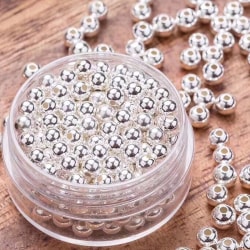 999 sterling silver armband pärlor lösa pärlor separerade pärla 100pcs
