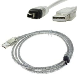 USB hane till Firewire IEEE 1394 4-stift hane ILink-adaptersladd Fi