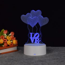 LOVE Lampa-3D LED | Valentine | Alla hjärtans dag
