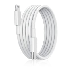 iPhone Laddare - Kabel / Sladd - 20W USB-C - Snabbladdare Vit