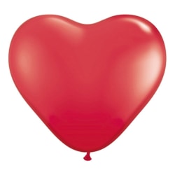 10-Pack - Hjärtballonger / Ballonger - Röda