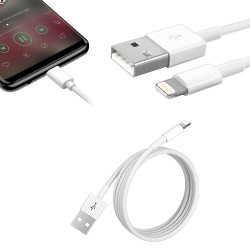 2-Pack - 1m Iphone Laddare / Apple - Fast Charge - Vit