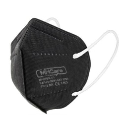 50-Pack - Munskydd FFP2 / KN95 CE Märkt - Skydd Mask Skyddsmask Svart