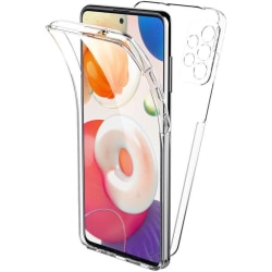 Samsung Galaxy A52 5G/4G Fodral 6,5" 360 graders skydd Transparent Mycket tunt silikonfodral TPU Front och PC Baksida