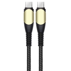 60W snabbladdning USB-C till USB-C-kabel för Samsung S23+ S23 Ultra S22+ S22 Ultra S21 FE S21+ S20 FE - Förstärkt nylonsvart 1M