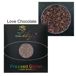 Lilyz Pressed VEGAN Glitter-Love Chocolate Mörkbrun