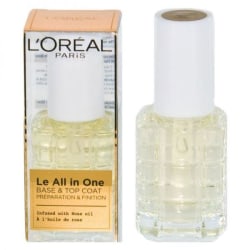 L'Oreal Le All in one Base & Top Coat with rose oil 13,5ml Transparent