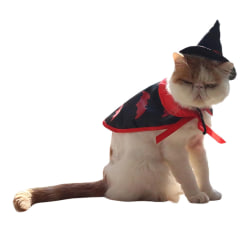 Halloween Cat Pet Wizard Dräkt, Husdjur Kostym Kläder för