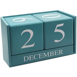 Trä skrivbord Blocks Kalender - Perpetual Block Month Date