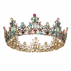 Jeweled Barock Queen Crown - Rhinestone Bröllopskronor och