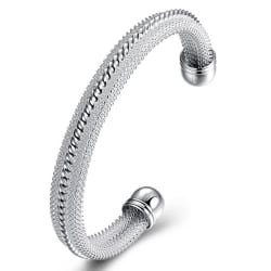 Stelt Mesh Silver Armband / Bangle - Lyxig Design Silver