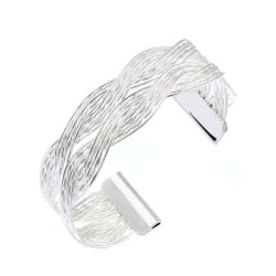Stelt Silver Armband / Bangle med Flätad Design Silver