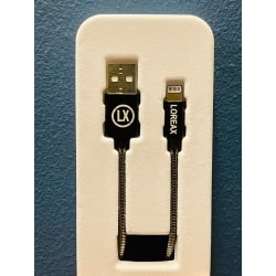 Lightning kabel. Iphone. IPad. Snabbladdning 2.4A. 1m. USB-A. Svart