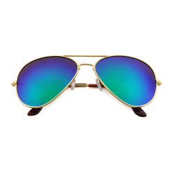 Solglasögon PilotÂ Grön Blå Spegel 58 | Ink fodral Blå