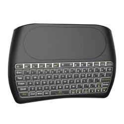 D8 Mini Trådlöst tangentbord med touchplatta Svart