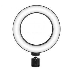 Selfie-lampa / Ring light (16 cm) Svart