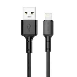 USB-lightning-kaapeli, 2.4A - 1.5 m - Musta Black